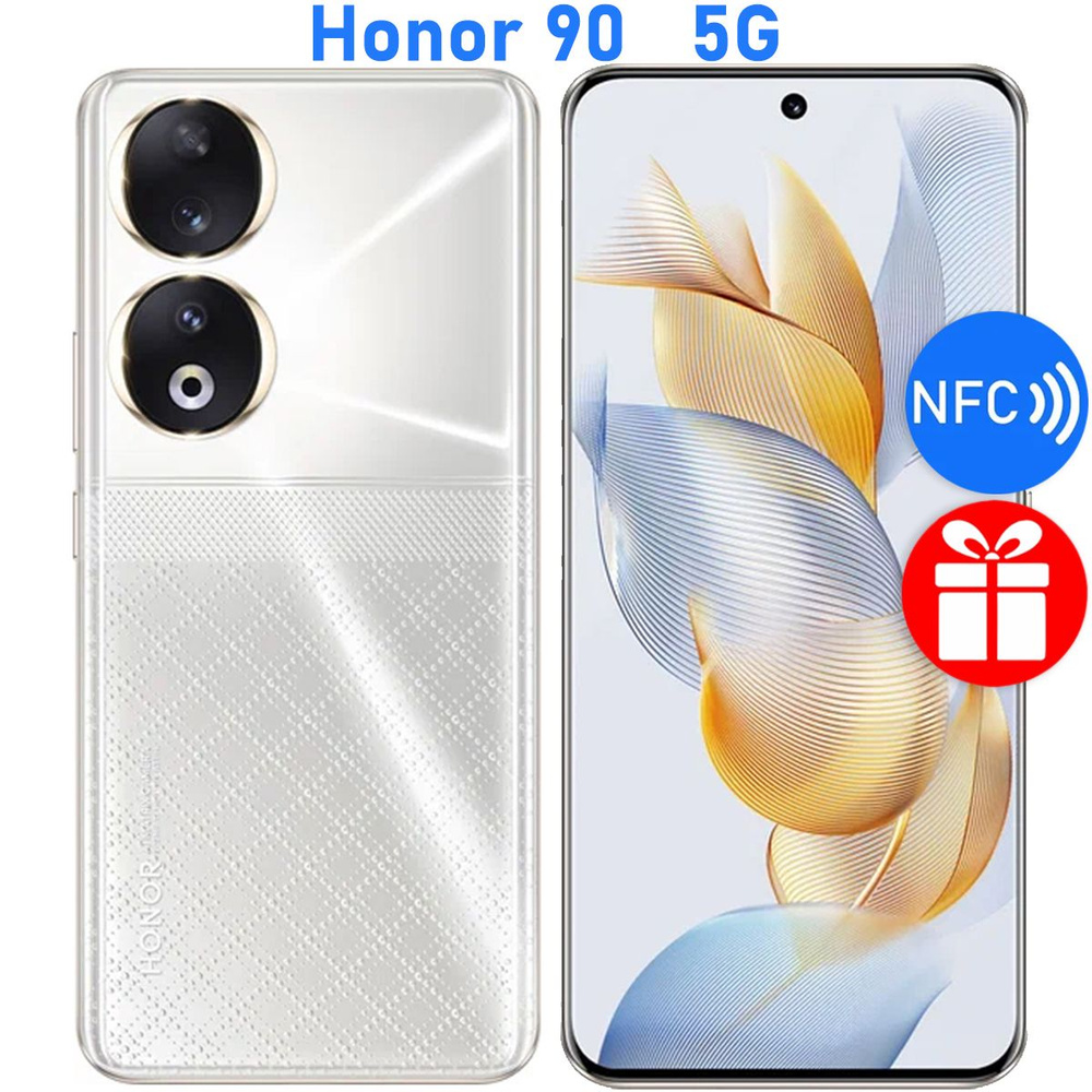 Honor Смартфон РОСТЕСТ(ЕВРОТЕСТ) Honor 90 5G NFC 12/512 ГБ, серебристый  #1