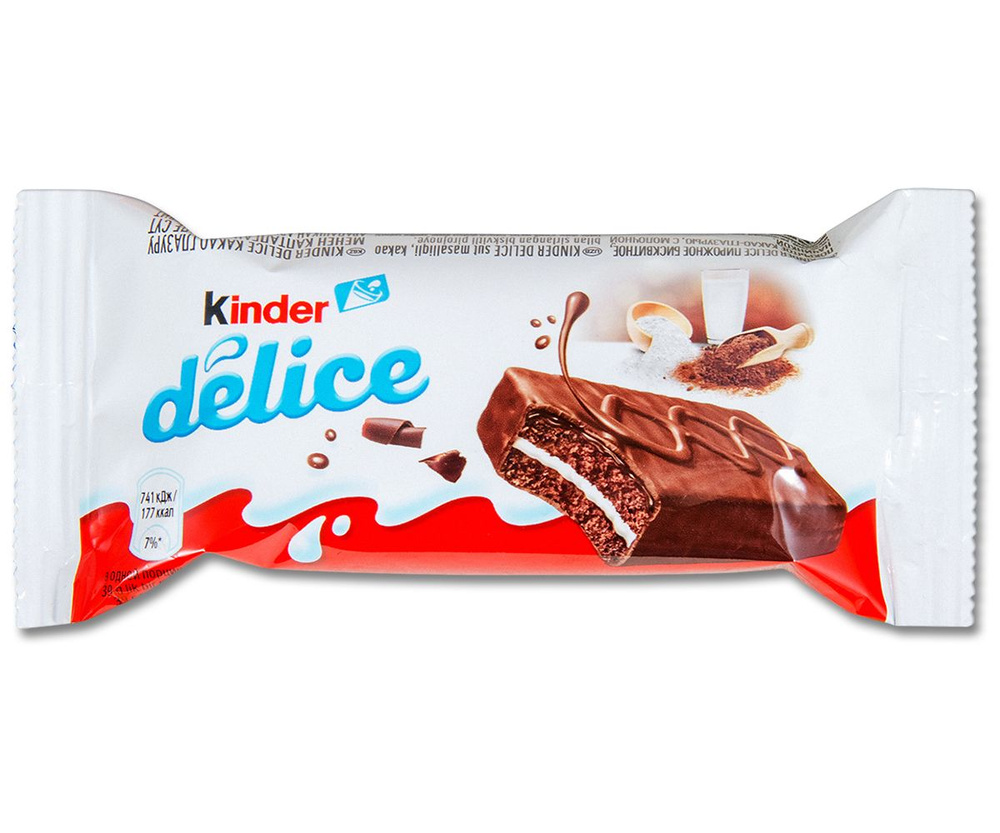 Пирожное бисквитное Kinder "Delice" с молочной начинкой 39 г, 1 шт.  #1