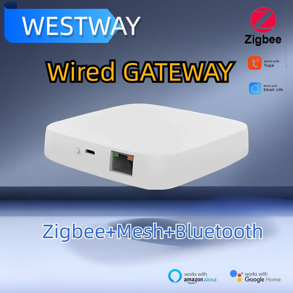 Шлюз Tuya Zigbee 3.0 + Bluetooth + Mesh проводной хаб — купить в ...