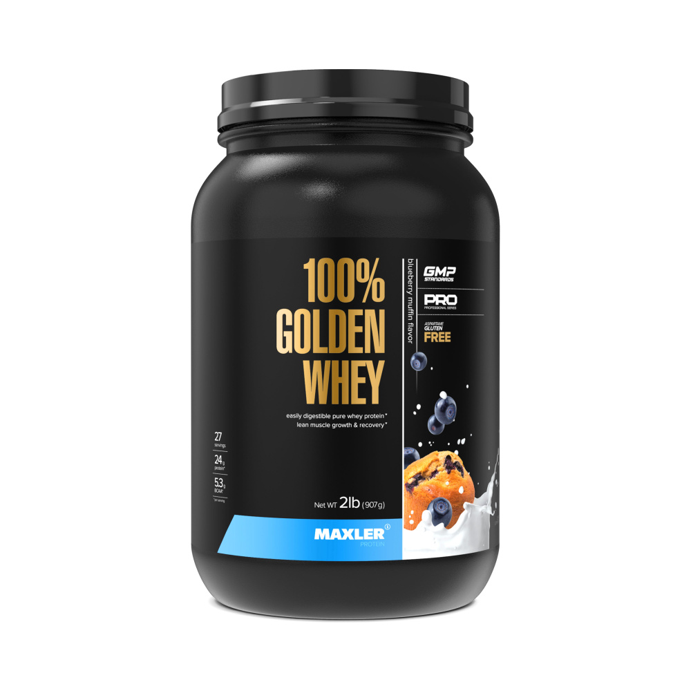 Протеин сывороточный Maxler 100% GOLDEN WHEY 907г Черничный маффин  #1