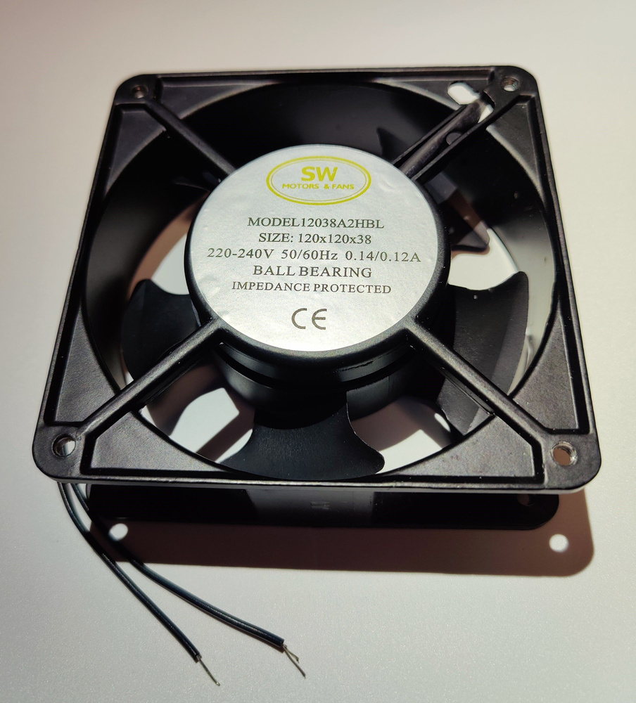 Вентилятор осевой YZ 120*120*38 BL 220V, 20W (ПКА, КИП, КПЭМ) код ...