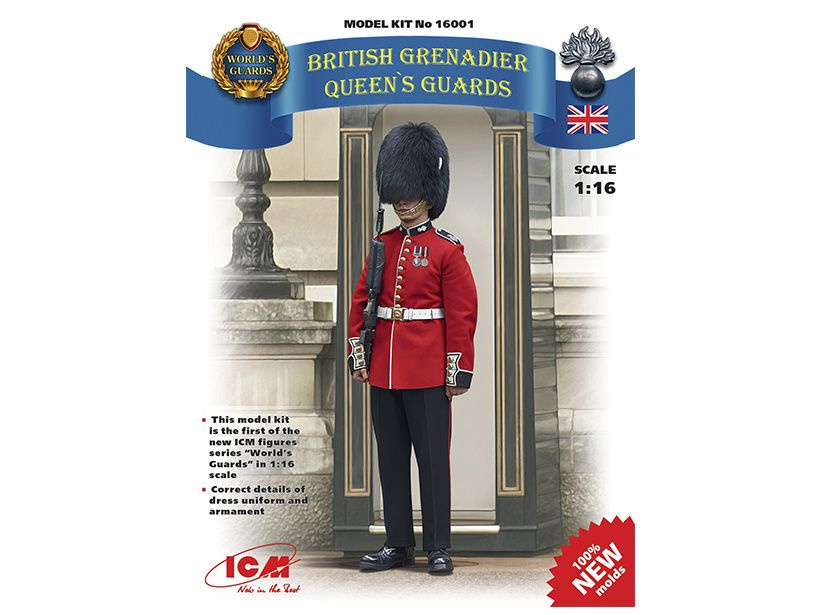 Набор для сборки фигуры Гренадер Королевской Гвардии Великобритании, ICM, масштаб 1/16, 16001  #1