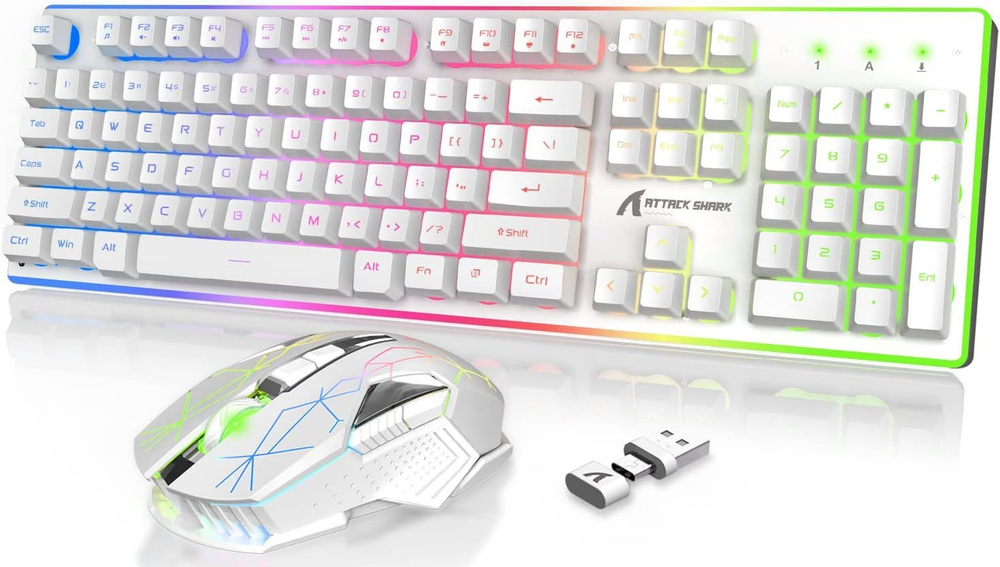 Беспроводная игровая клавиатура и мышь ATTACK SHARK T3 RGB ...