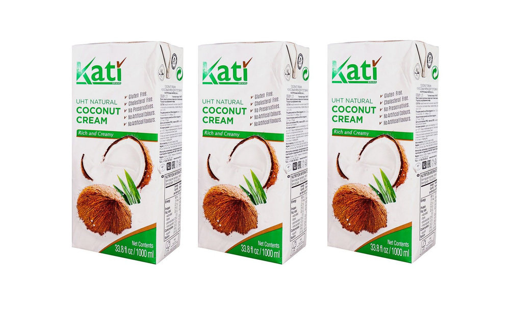 Сливки кокосовые Kati 1л, 3шт #1
