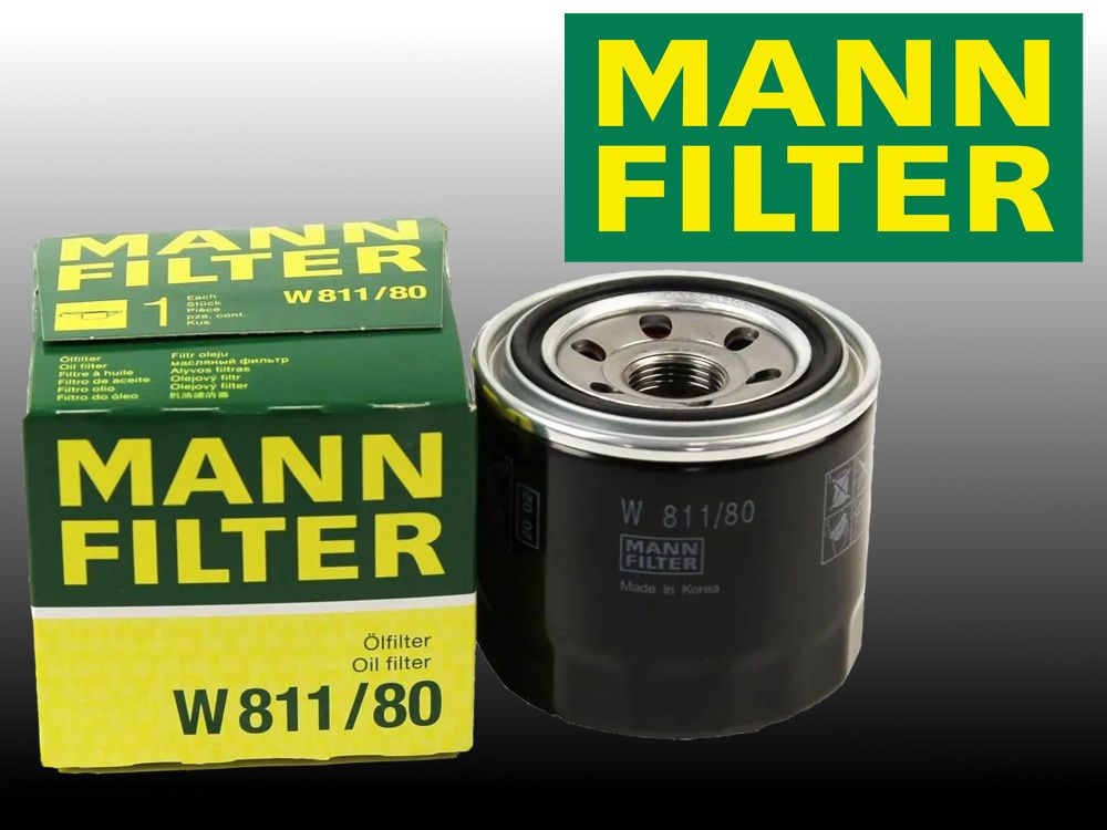 MANN FILTER Фильтр масляный арт. W811/80, 1 шт. #1