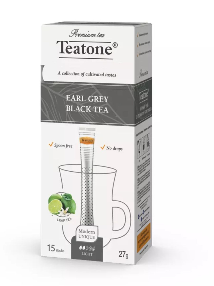 Чай черный Эрл Грей в стиках 15 штук Teatone - купить с доставкой по ...