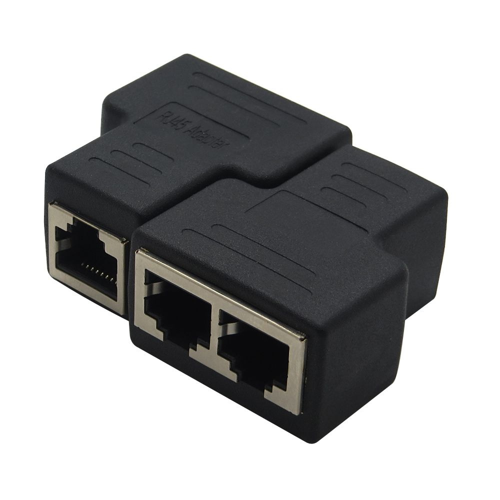 Разветвитель RJ-45 для Ethernet кабеля Lan (витой пары) на 2 порта ...