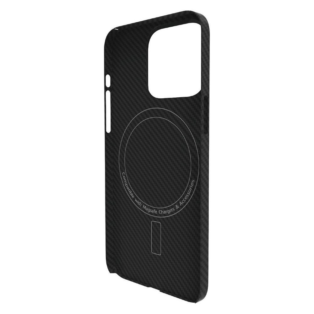 Чехол ELFY кевларовый для iPhone 15 Pro, 600D, черный (EWE-CS-KVLIP5P-BL-M) #1