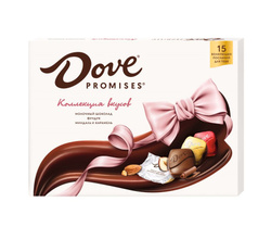 Конфеты шоколадные в коробке Dove Promises Коллекция вкусов, фундук, миндаль, 118 г Акции