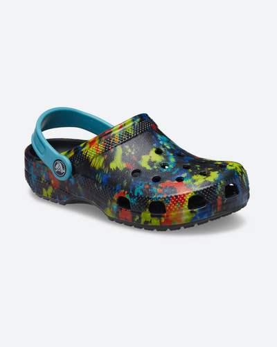 Black deals floral crocs