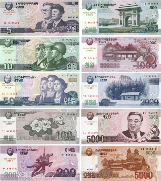 Северная Корея Набор 5 монет UNC (262)