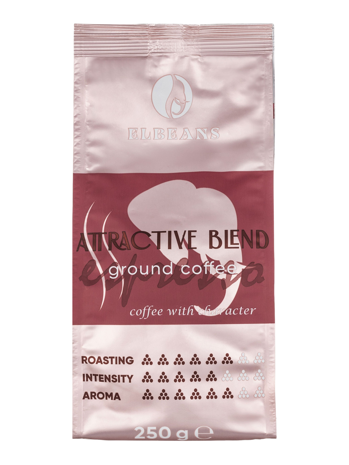 Кофе молотый Elbeans Attractive Blend, Arabica 80% и Robusta 20%, для турки и кофемашины, 250 грамм