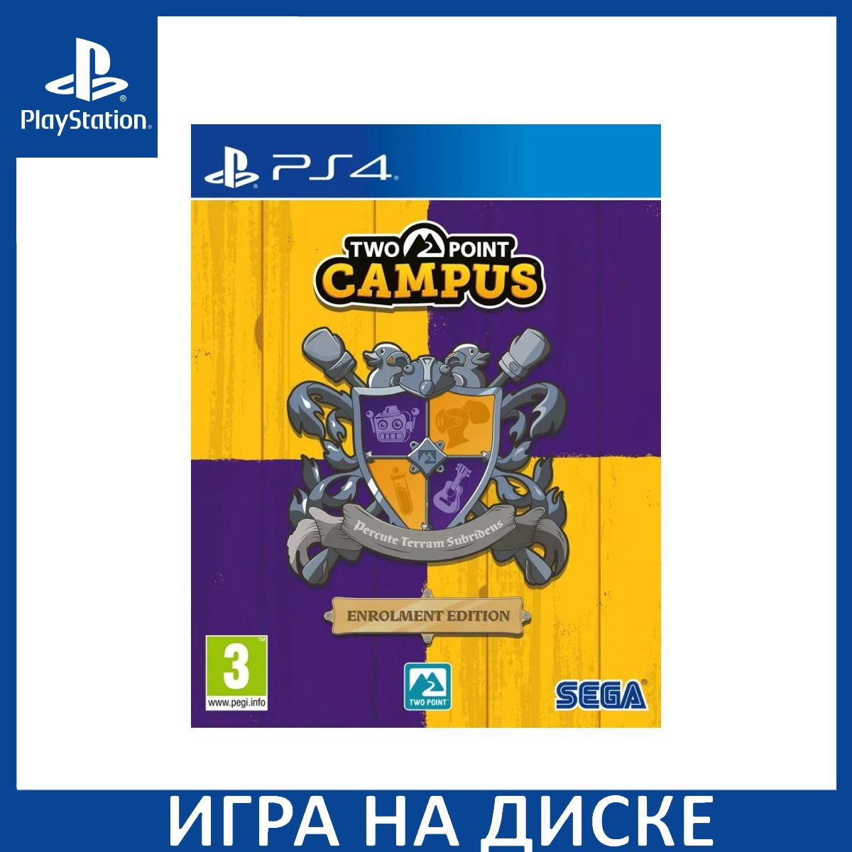 Диск с Игрой Two Point Campus Enrolment Edition (PS4/PS5). Новый лицензионный запечатанный диск.