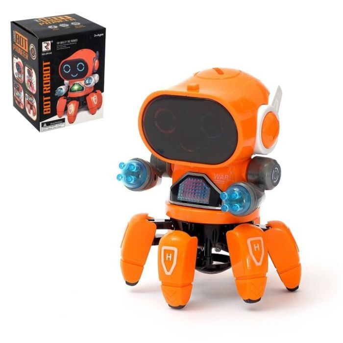 Интерактивная игрушка танцующий робот Robot Bot Pioneer, цвет оранжевый  #1