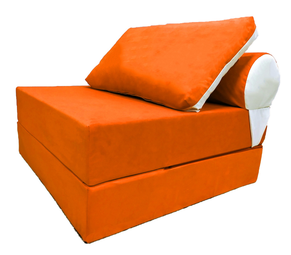 Puffmebel Бескаркасный диван Диван, Текстиль,оранжевый #1