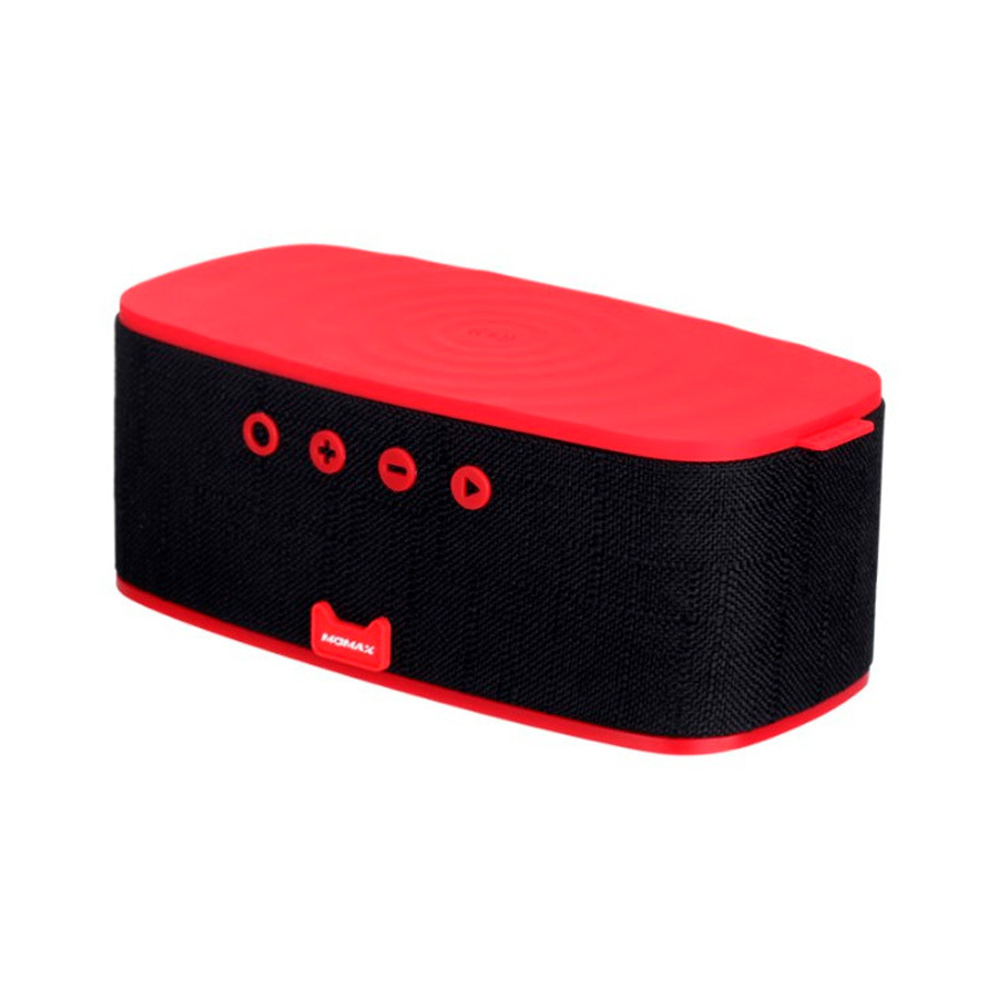 Колонка Momax Q.Zonic с беспроводной зарядкой Wireless Charging Bluetooth Speaker - Red  #1