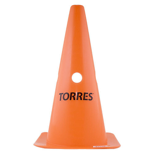 Конус тренировочный TORRES TR1009, оранжевый, 30 см, с отверстиями  #1