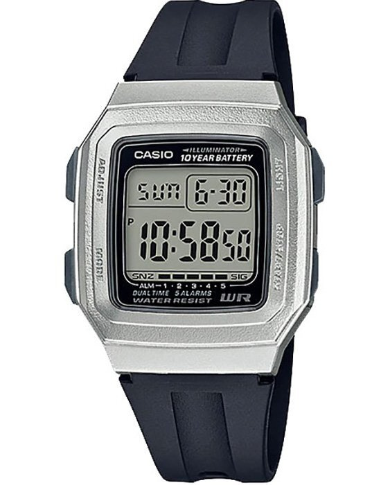 Электронные японские часы Casio Illuminator F-201WAM-7A с 10 летней батарейкой, секундомером, будильником, #1