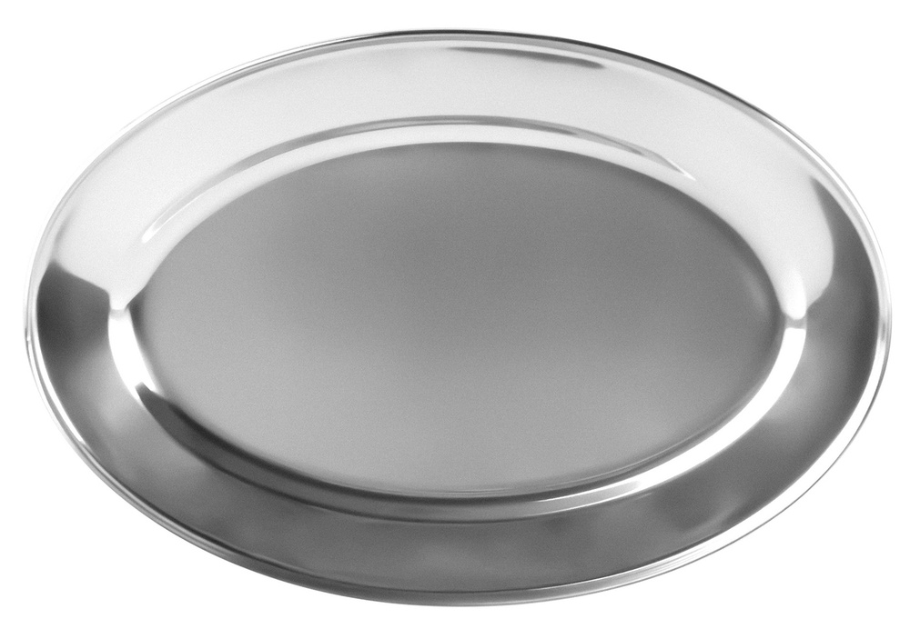 Prohotel Блюдо, 1 шт, Нержавеющая сталь Серебристый, диаметр 40 см  #1