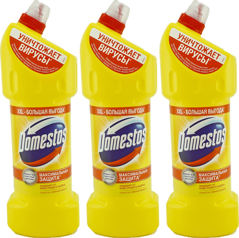 Средство Domestos Лимонная свежесть универсальное, 1,5 л, комплект: 3 упаковки  #1