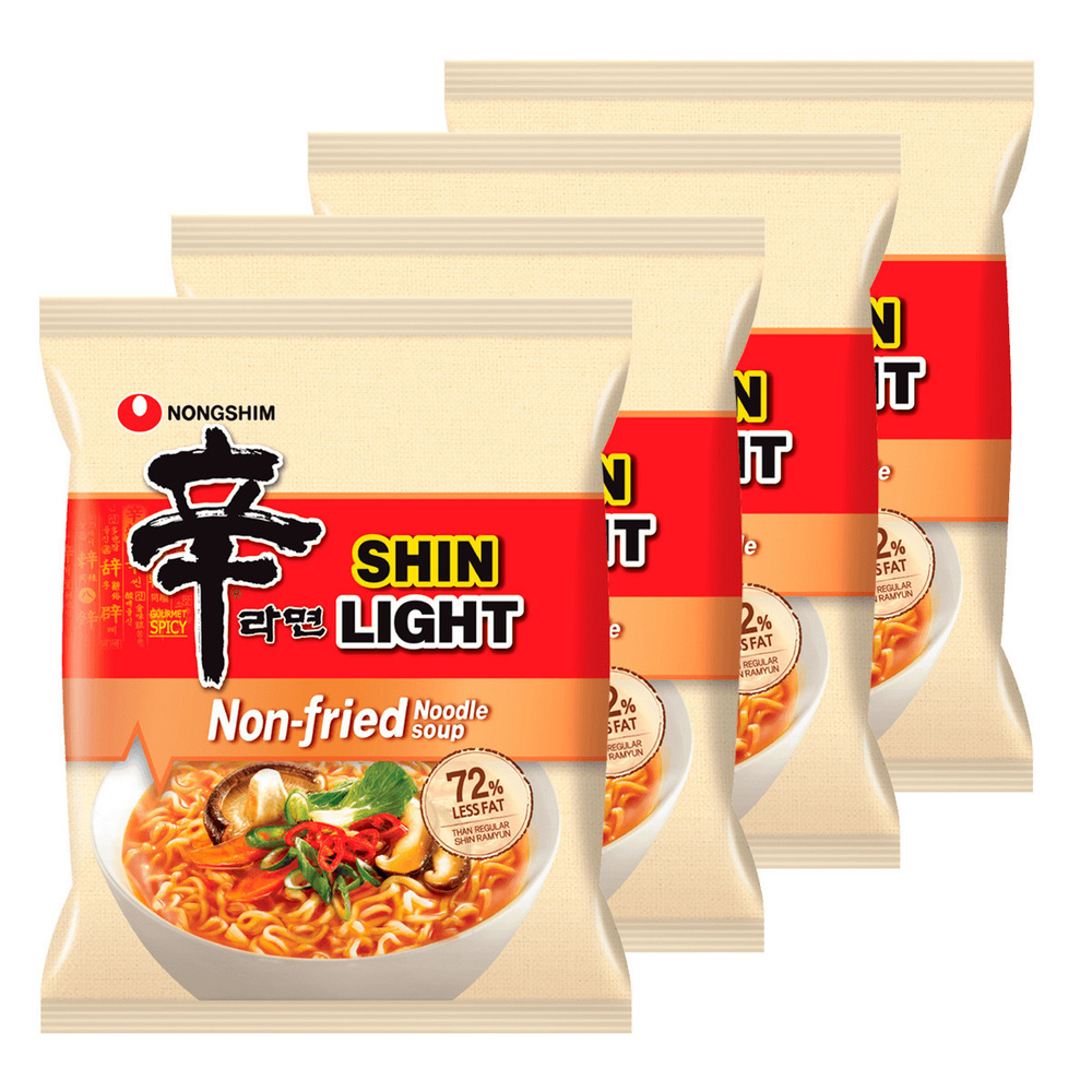 Лапша быстрого приготовления Шин Лайт Nongshim, пачка 97 г х 4 шт  #1