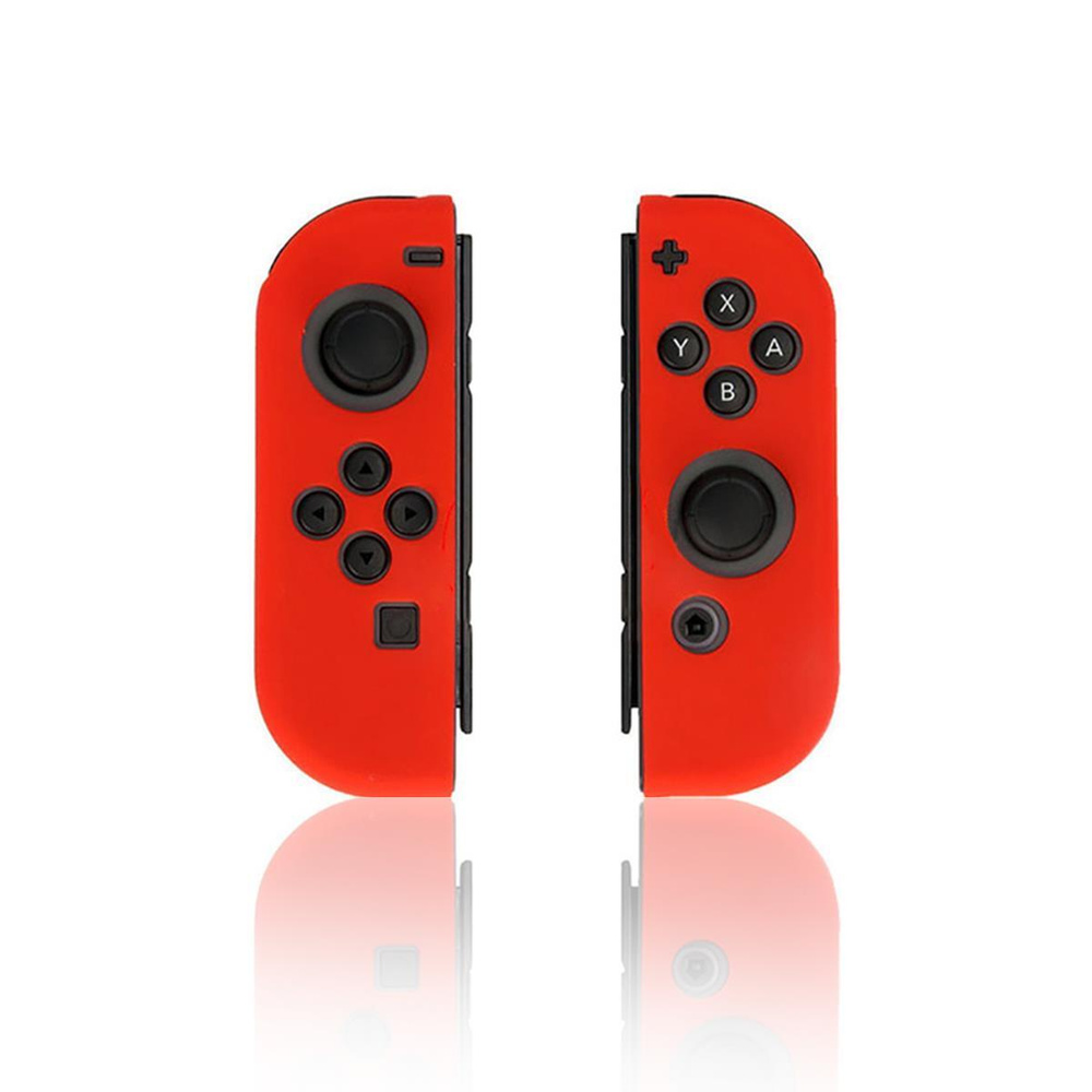 Защитные силиконовые чехлы для Joy-Con Nintendo Switch (Нинтендо Свитч), красные  #1