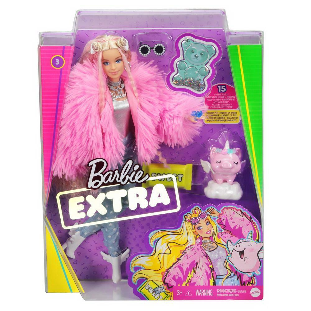 Кукла Mattel Barbie Экстра в розовой куртке,GRN28-JA10-19A #1