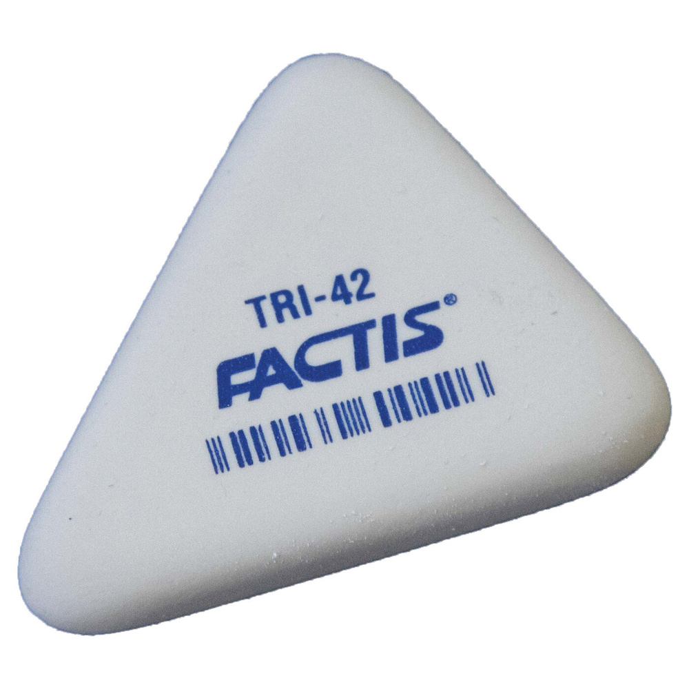 Ластик FACTIS TRI 42 (Испания), 45х35х8 мм, белый, треугольный, PMFTRI42. Комплект - 42шт.  #1