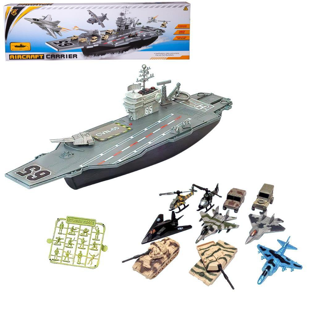 Набор игровой Junfa Авианосец (собери сам) (корабль, самолеты, военная техника, аксессуары)  #1