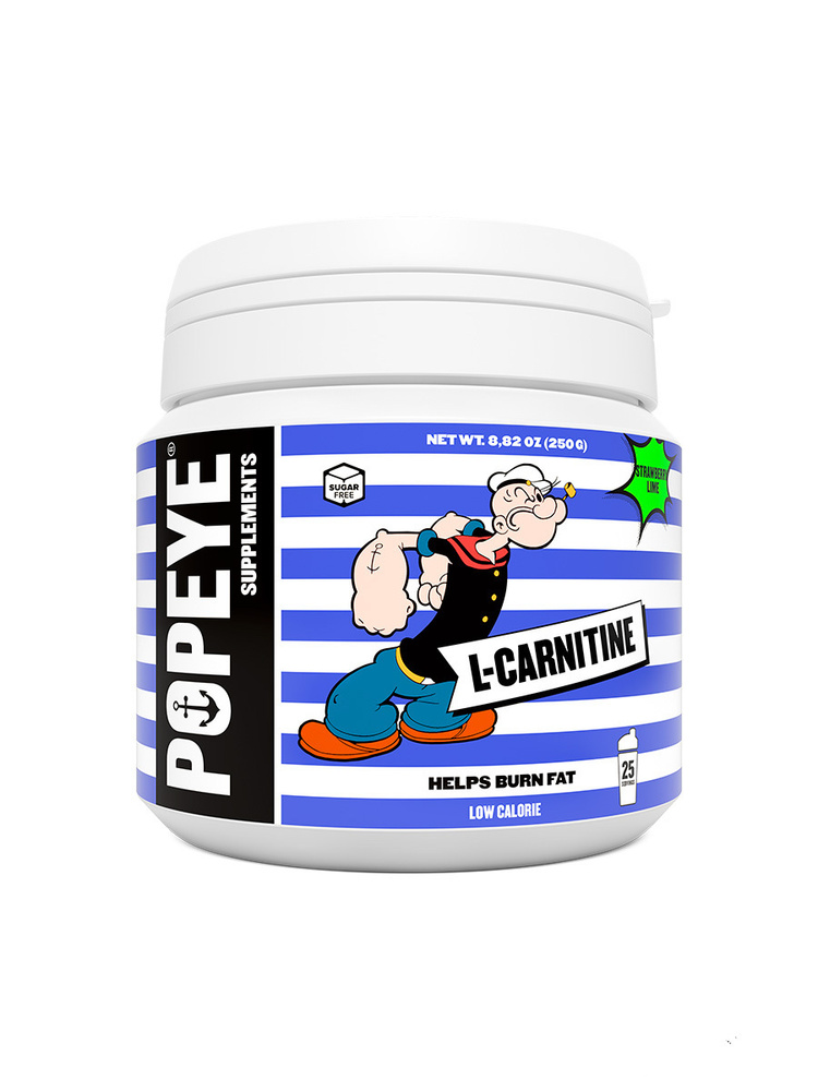 L-карнитин POPEYE L-Carnitine 250 g (Клубника-лайм) #1