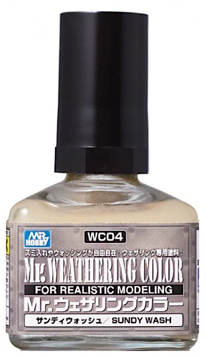 MR.HOBBY Mr.Weathering Color Sandy Wash, Песочный, Смывка для везеринга без кисточки, 40 мл  #1
