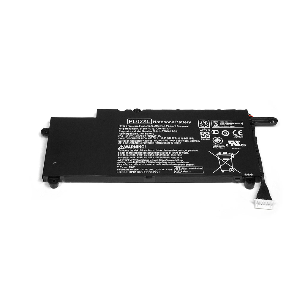 Аккумулятор для ноутбука HP Pavilion 11-n000, X360 Series (7.6V, 3720mAh). PN: 751681-421, HSTNN-LB6B, #1