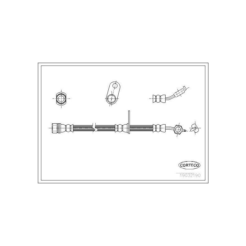 CORTECO Трубки тормозные, арт. 19032190 #1
