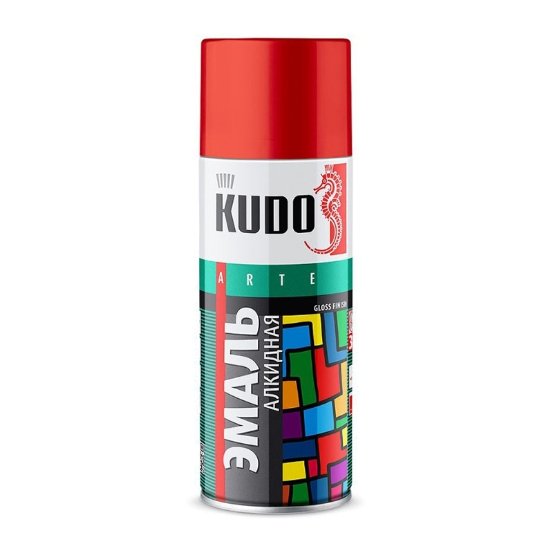 KUDO Аэрозольная краска Эмаль аэрозольная универсальная, Полуглянцевое покрытие, 0.52 л  #1