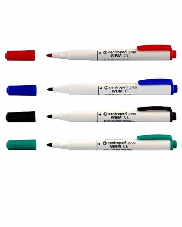 Набор 4 цвета Маркер для белых досок Centropen WHITEBOARD тонкий 1.8 мм с трехгранным захватом  #1