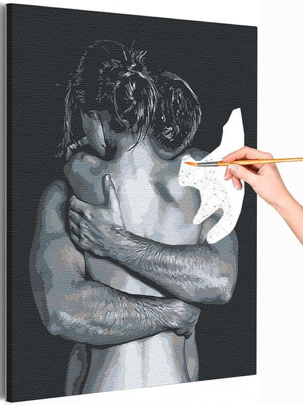 В объятиях Пара Эротика Любовь 18+ Раскраска картина по номерам на холсте на подрамнике 40х50  #1