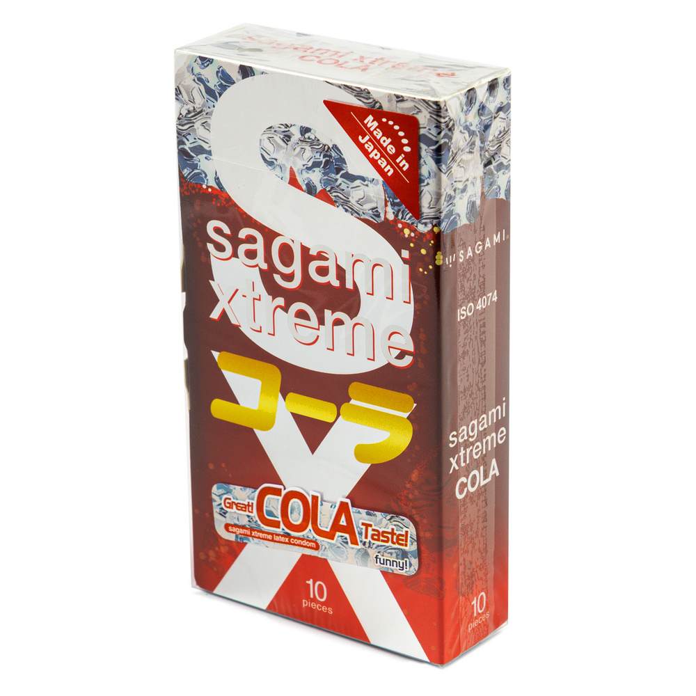 Sagami Xtreme Cola 10 шт. Презервативы с ароматом колы, латекс 0,04 мм  #1