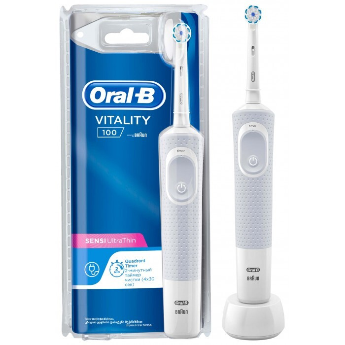 Электрическая зубная щетка Oral-B SENSI UltraThin Vitality 100, Белый #1