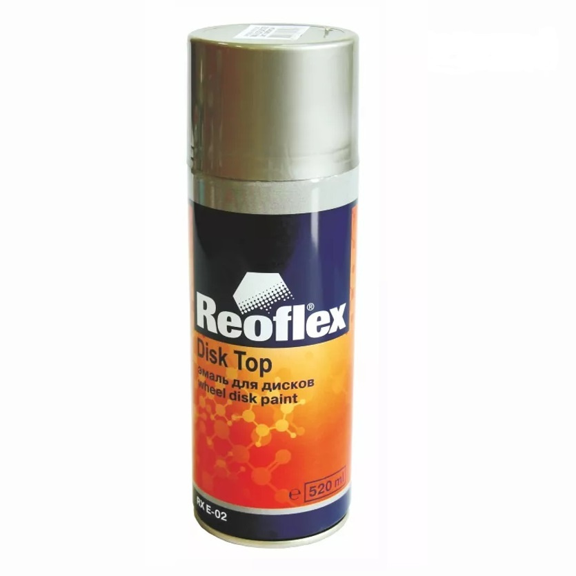 REOFLEX Эмаль для дисков аэрозоль Disk Top Spray RX E-02 (серебристый)  #1