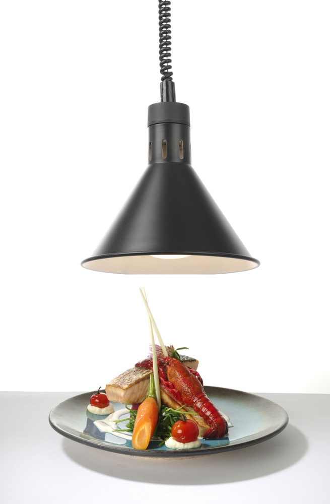 Профессиональная коническая лампа для подогрева блюд с регулируемой высотой HENDI, цвет черный, 273845 #1