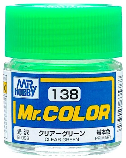 Mr.Color Краска эмалевая цвет Прозрачный Зеленый глянцевый, 10мл  #1