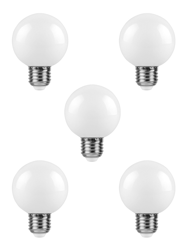 Лампа светодиодная Feron LB-371 Шар E27 3W 2700K матовый 25903 5 штук #1