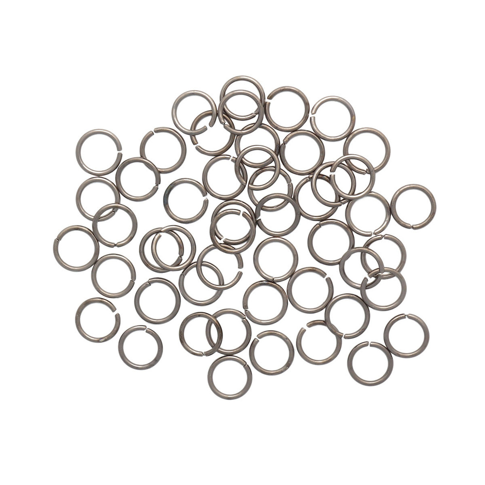 Кольцо соединительное Astra&Craft 0,9*8 мм, фурнитура для бижутерии, 50 шт/упак, цвет черный никель  #1