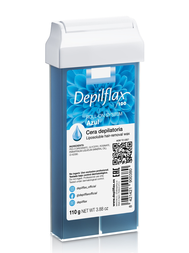 DEPILFLAX100 Воск для депиляции азуленовый/blue 110 г #1