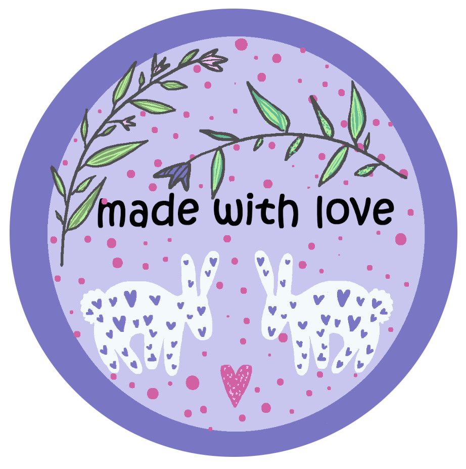 Круглые наклейки "made with love". Применение: упаковка, одежда, крафт пакет, конверты, коробки. Скрапбукинг, #1