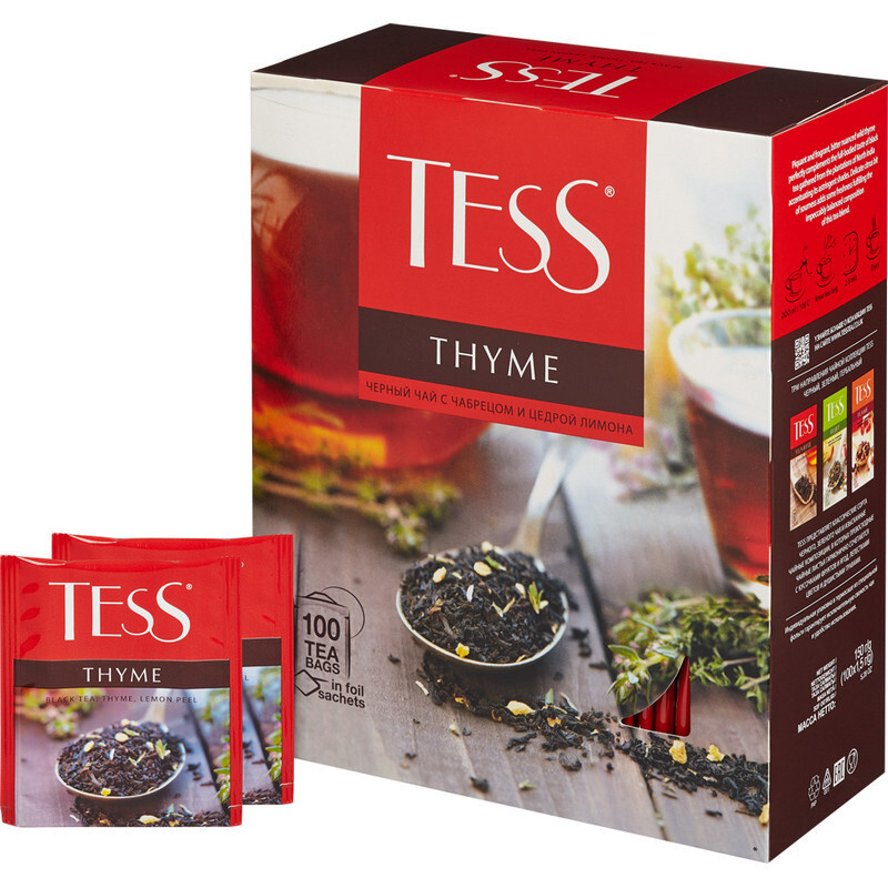 Чай черный TESS Thyme с чабрецом и цедрой лимона 100 пак/уп #1