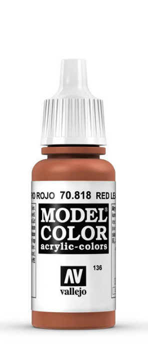 Краска Vallejo серии Model Color - Red Leather 17мл. #1