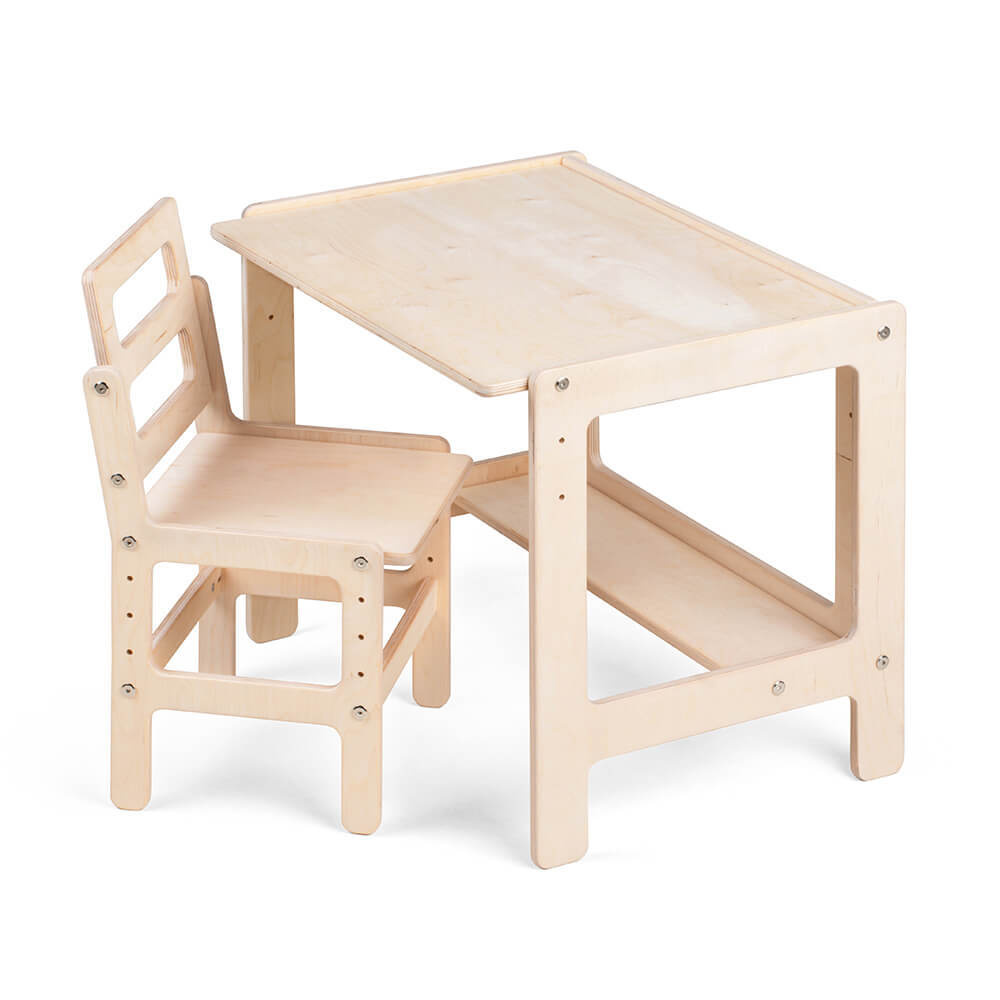 Детский стол и стул набор, Artolino, в лаке #1
