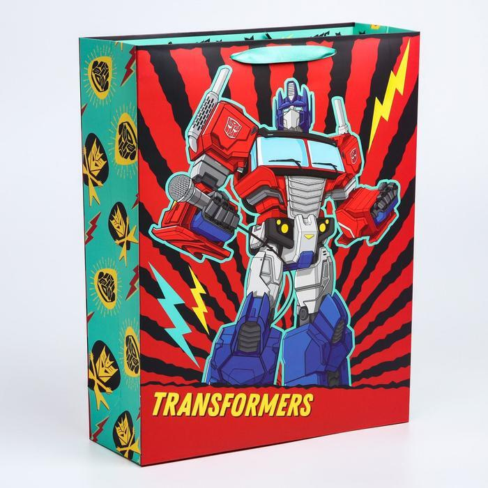 Hasbro, Пакет ламинат вертикальный "С Днем Рождения!", 31х40х11 см, Transformers, 2 штуки  #1