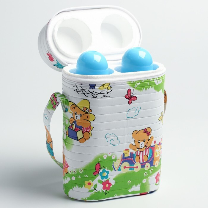 Термосумка - контейнер для двух детских бутылочек (пенопласт), цвет 1 шт.  #1